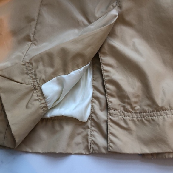 Postcard Bergdorf Goodman Tan Gold Belted Collared Lined Trench Coat Jacket 6 - Picture 16 of 16